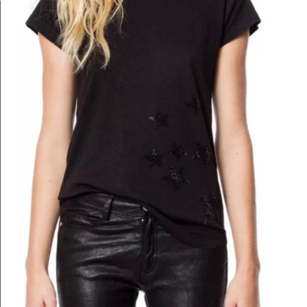 Zadig & Voltaire Skinny Stars Strass Tee